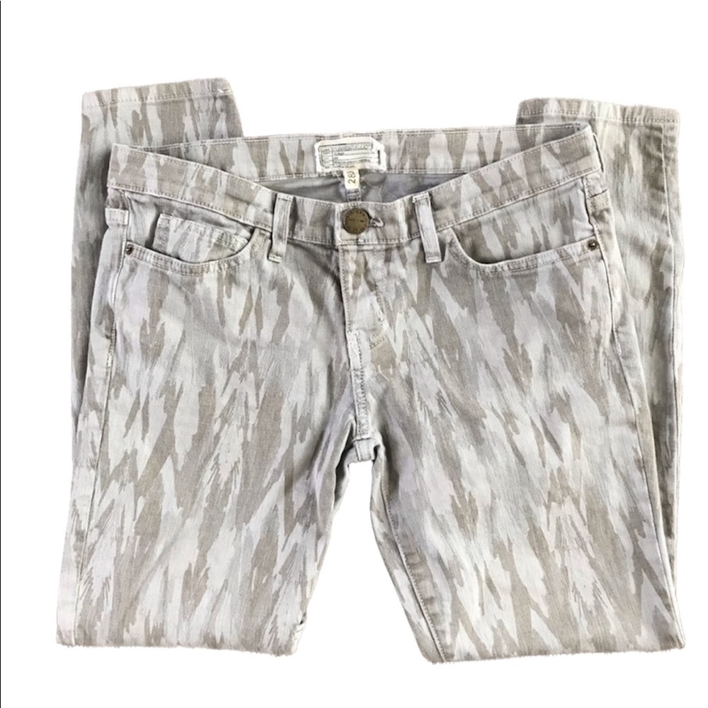 Current/Elliott The Stiletto Grey Printed Jean